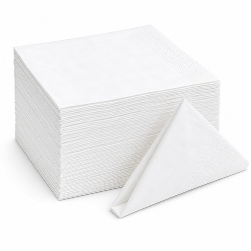 White paper napkins 33x33cm - napkins,