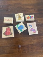 Easter Theme Wooden Rubber Stamping Block