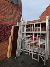 Scaffold Tower Double Platform Over 10m High Aluminium Heavy Duty Light Weight