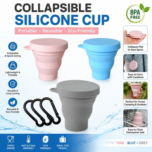Collapsible silicone travel - silicone,