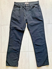 M&S men's chino trousers, 32W 31L, straight leg, black, FREE POSTAGE