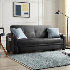 Three Seater Faux Leather Sofa
