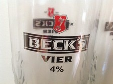 NEW 2 BECKS VIER-LARGER-BEER