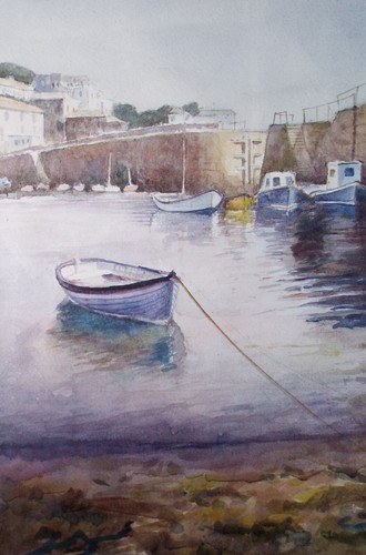 Original watercolour harbour - original, watercolour,'harbour
