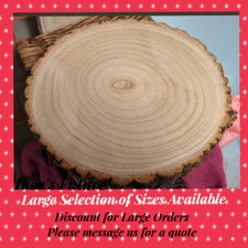 Natural Wood Log Slice Tree Bark Chic Wedding Table Centerpiece perfectly flat