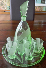 Art Deco Green Liqueur