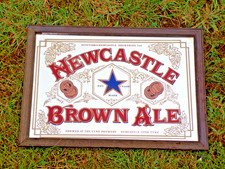 Pub Advertising mirror Newcastle Brown Ale vintage display collection Man Cave