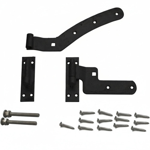 Black curved rail - curved, gate