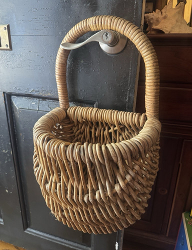 Wicker hanging basket round - wicker,