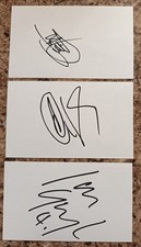 Wales Rugby 3 Signed Cards - Adam Jones, James Hook, Ian Gough AFTAL COA
