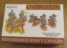 Wargames Atlantic Renaissance Heavy Cavalry 12 Horsemen and 8 War Dogs 28mm
