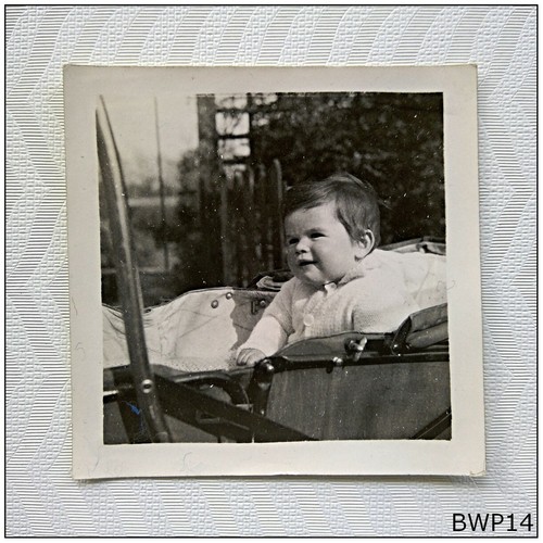 Baby pram old w - in, b&w