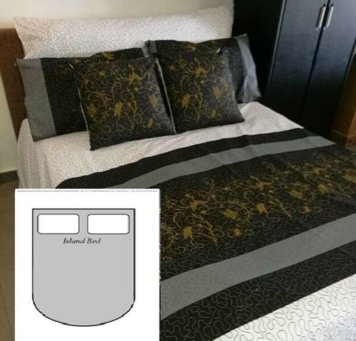 Caravan double island bed - island,