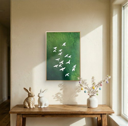 Imagineart vibrant green sky - vibrant,