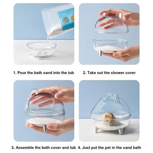 Transparent hamster bathroom - hamster,