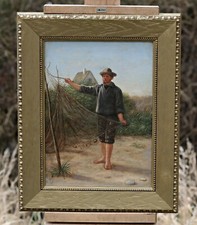 Christian Rudolf Vogelsang – Fisher Portrait – Oil On Canvas – With Frame