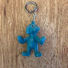 Blue Blow Mold Dog Keychain