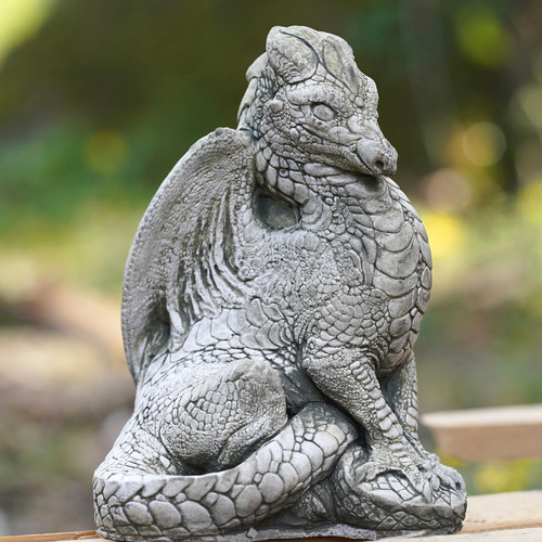 Standing dragon stone - stone, statue