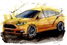 Painting of a Ford focus ST