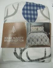 Kirkton House Novelty 100% Brushed Cotton  Winter Duvet Cover Set - SIZE DOUBLE