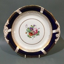Vintage Staffordshire Bone China  Cake Plate Hand Decorated