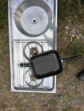 Camper Van conversion - Camping stove with grill & sink with  bowl & grill tray