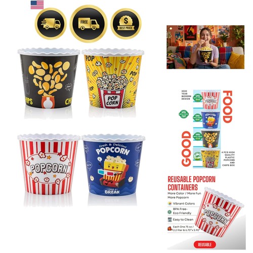 Popcorn bowls set pack - popcorn,