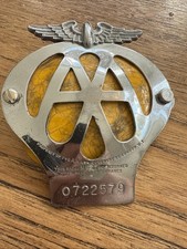 Vintage AA Car Badge/License Plate Topper, New Coventry ST London