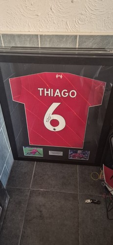 Signed thiago framed liverpool - signed,