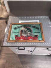 VTG GLASS ART BAR SIGN
