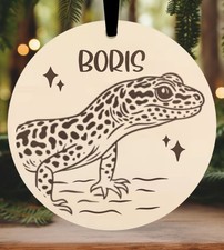 Leopard Gecko Christmas Bauble