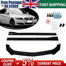 Side Skirts + Front Bumper Lip Splitter Spoiler For BMW 3 Series E90 E91 E92 E93