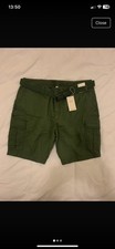 M&S Mens Belted Cargo Shorts