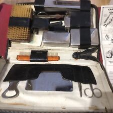 Vintage Rolls Razor in Leather Case With Chrome Blade Case