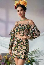 Frida Kahlo Floral Skirt Size