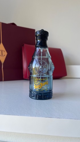 Glass perfume bottle versace - glass, bottle.