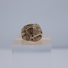 9CT GOLD HALLMARKED SADDLE RING SIZE R 15.2G