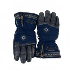 Reusch Thinsulate Gore Tex Wind-stopper Blue Fleece & Leather Gloves Size 8