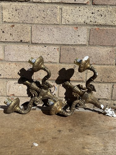 Vintage brass wall - vintage, sconces
