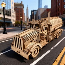 Wooden Mini Oil Tanker Model