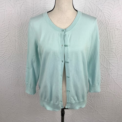 Talbots aqua blue cardigan - talbots,