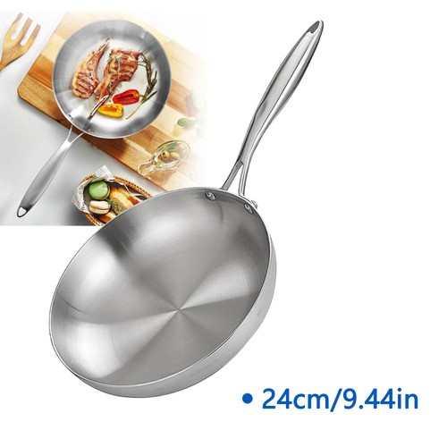 Stainless steel frying pan - stainless,