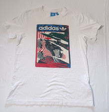 Adidas New York City Artist Graffiti Panther Men's White Medium Graphic T Shirt
