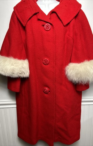 Vintage 50s 60s red wool - vintage,