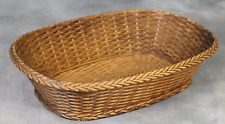 Vintage Emsa West Germany Plastic Woven Wicker Effect Basket Fruit Bowl Mid Cent