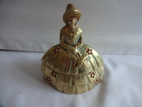 Vintage crinoline lady brass - lady,