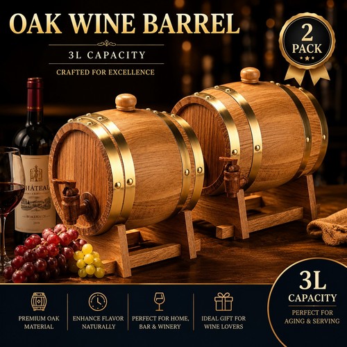 Pack oak wooden wine - 4,