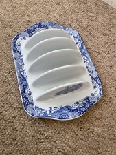Spode Rare  Vintage Blue and White Italian Bell Toast Rack Exc Condition