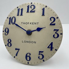 Thomas Kent 6" Arabic White / Blue  Mantel Clock Working                     W10