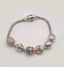 Ladies 925 sterling Charm Bracelet 26g 